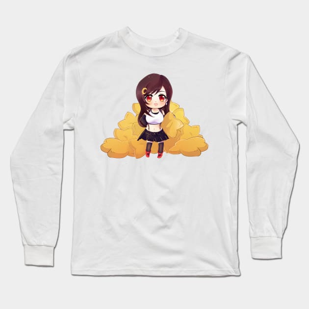 Tifa and the stars Long Sleeve T-Shirt by Iwonn